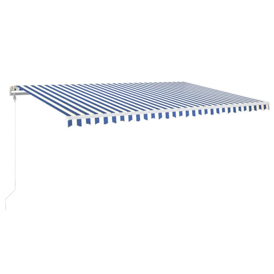 VidaXL Luifel automatisch uittrekbaar 500x350 cm blauw en wit