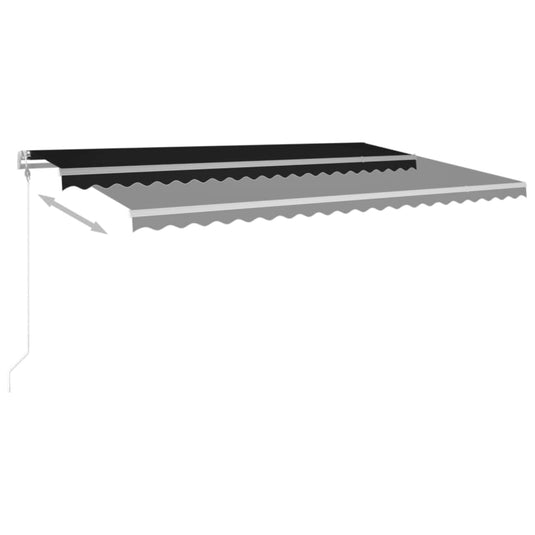 VidaXL Luifel automatisch uittrekbaar 500x350 cm antracietkleurig