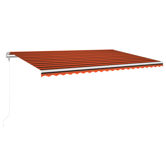 VidaXL Luifel automatisch uittrekbaar 500x350 cm oranje en bruin