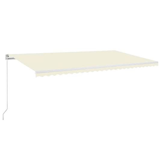 VidaXL Luifel handmatig uittrekbaar 600x350 cm crèmekleurig