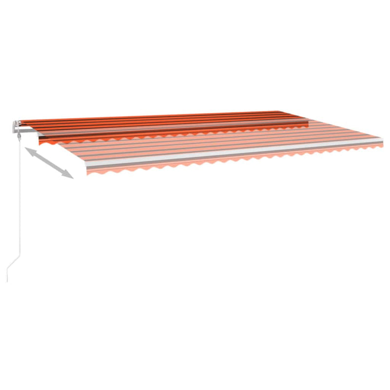 Load image into Gallery viewer, VidaXL Luifel automatisch uittrekbaar 600x350 cm oranje en bruin

