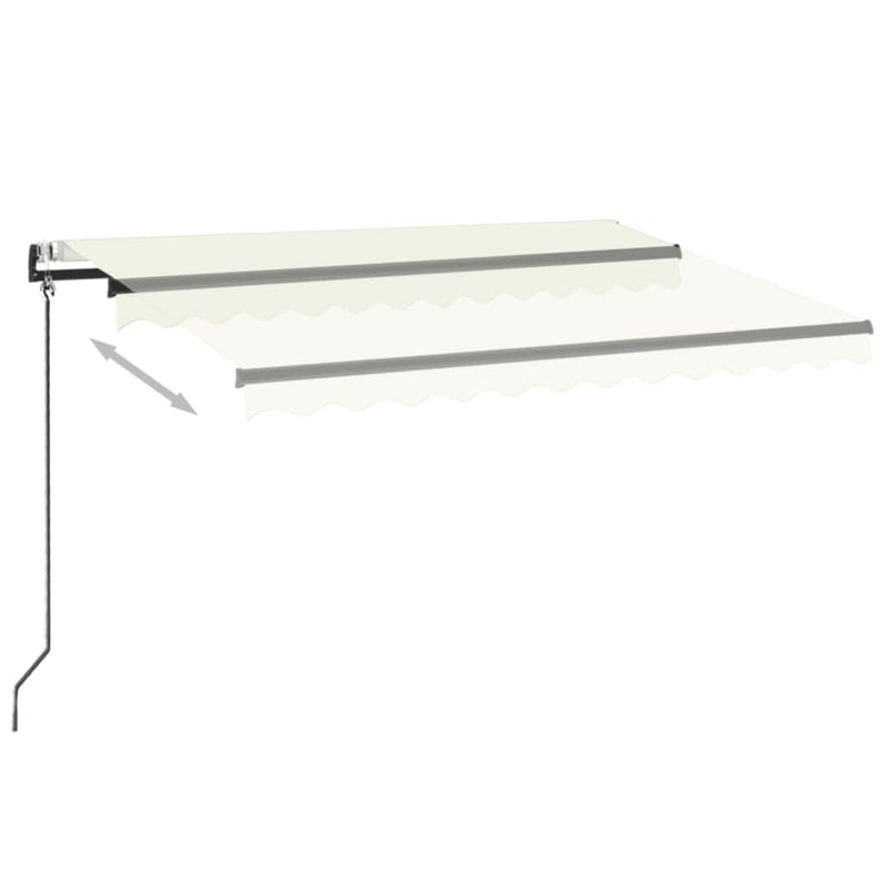 Load image into Gallery viewer, VidaXL Luifel automatisch met LED en windsensor 350x250 cm crèmekleur
