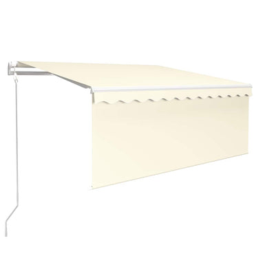 Vidaxl luifel automatisch met gordijn, led en windsensor 3x2,5 m crème