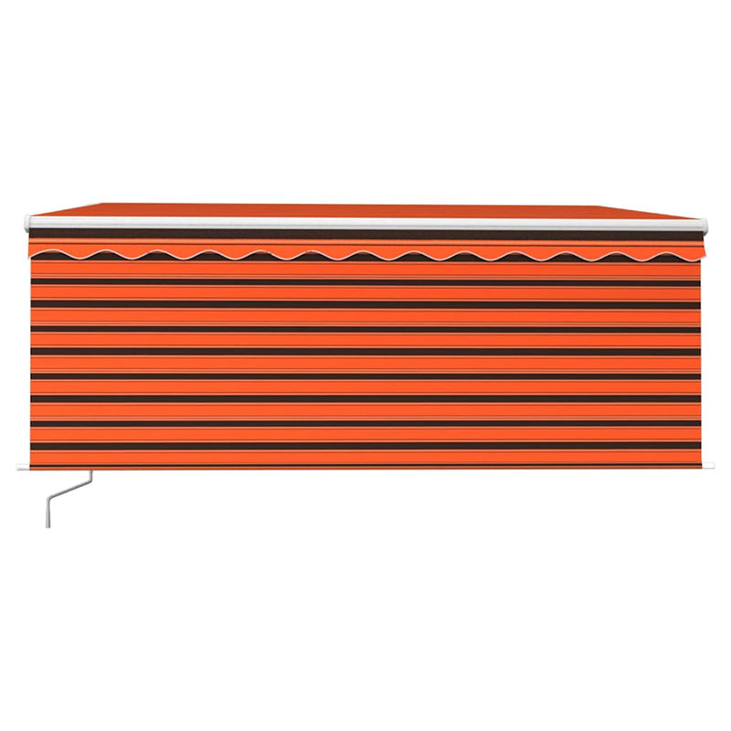 Laden Sie das Bild in Galerie -Viewer, Vidaxl luifel handmatig uittrekbaar rolgordijn 3,5x2,5 m oranje bruin
