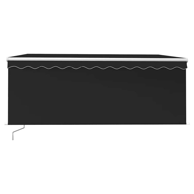 Load image into Gallery viewer, VidaXL Luifel handmatig uittrekbaar rolgordijn LED 3,5x2,5 m antraciet
