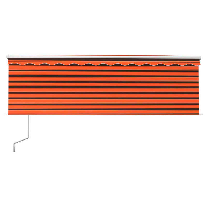 Load image into Gallery viewer, VidaXL Luifel automatisch uittrekbaar rolgordijn 4x3 m oranje bruin
