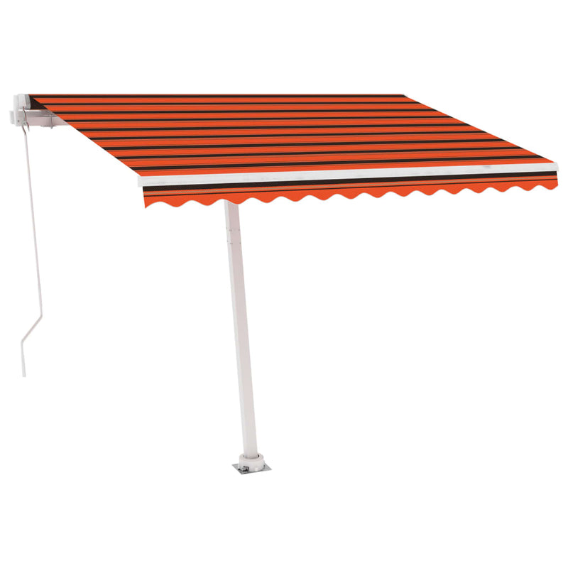 Load image into Gallery viewer, VidaXL Luifel vrijstaand handmatig uittrekbaar 300x250 cm oranje bruin
