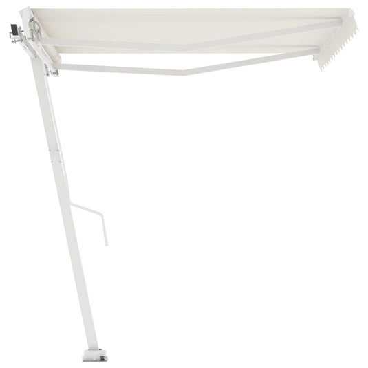 VidaXL Luifel vrijstaand handmatig uittrekbaar 350x250 cm crèmekleurig