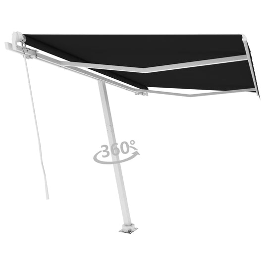 VidaXL Luifel vrijstaand handmatig uittrekbaar 350x250 cm antraciet