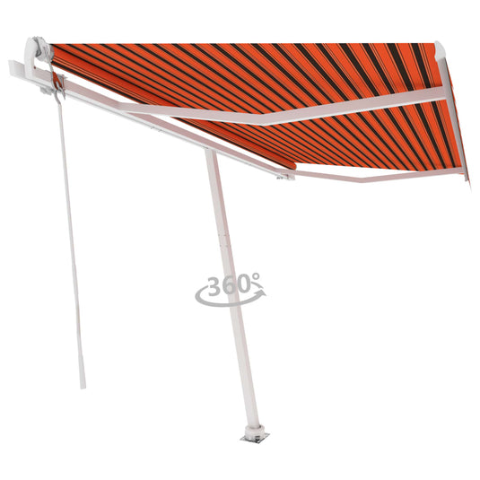 VidaXL Luifel vrijstaand automatisch 400x300 cm oranje en bruin
