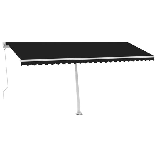 VidaXL Luifel vrijstaand handmatig uittrekbaar 500x300 cm antraciet