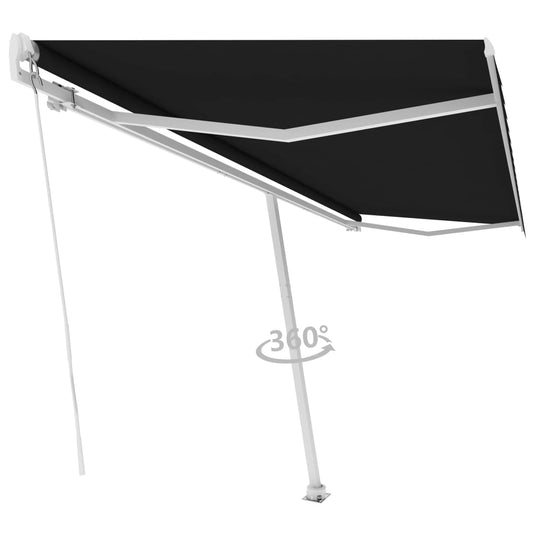 VidaXL Luifel vrijstaand handmatig uittrekbaar 500x300 cm antraciet
