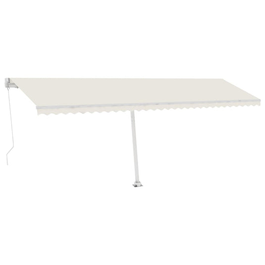 VidaXL Luifel vrijstaand handmatig uittrekbaar 600x300 cm crèmekleurig