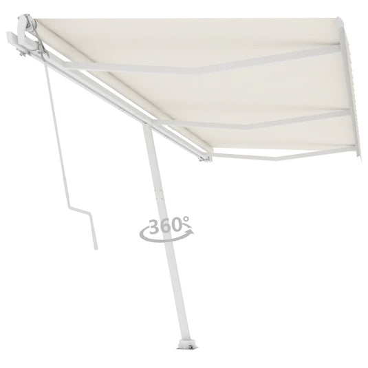 VidaXL Luifel vrijstaand automatisch 600x300 cm crèmekleurig