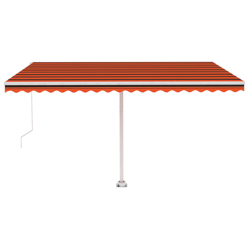 Load image into Gallery viewer, VidaXL Luifel vrijstaand handmatig uittrekbaar 400x350 cm oranje bruin
