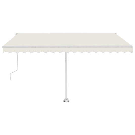 VidaXL Luifel vrijstaand automatisch 400x350 cm crèmekleurig