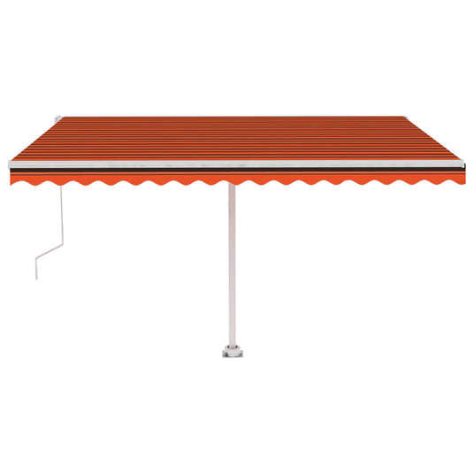 VidaXL Luifel vrijstaand automatisch 400x350 cm oranje en bruin