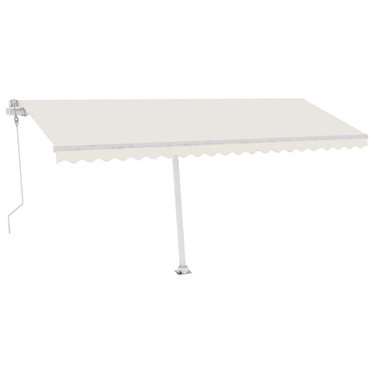 VidaXL Luifel vrijstaand automatisch 500x350 cm crèmekleurig