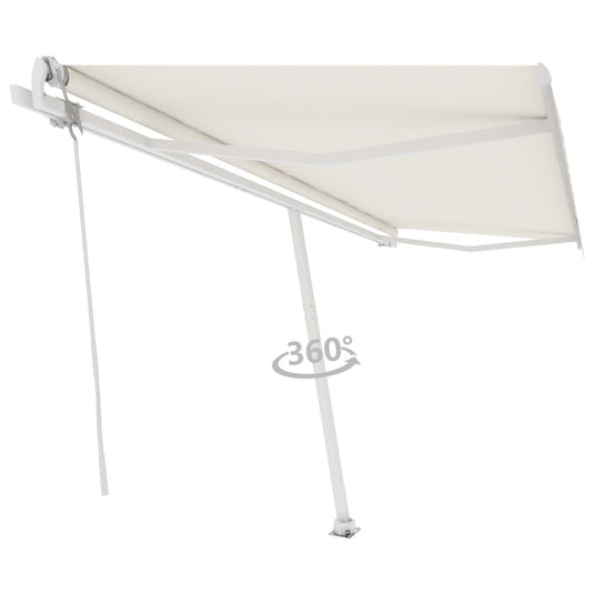 VidaXL Luifel vrijstaand automatisch 500x350 cm crèmekleurig