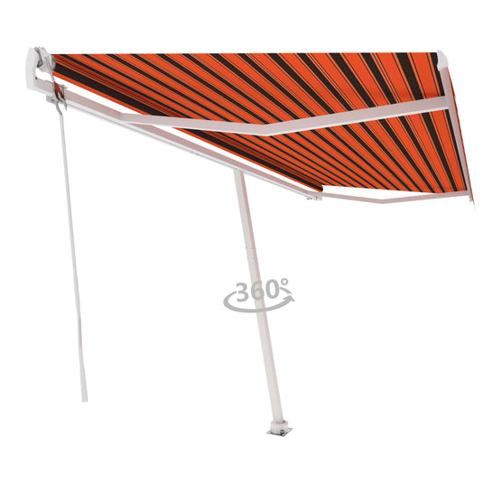 VidaXL Luifel vrijstaand automatisch 500x350 cm oranje en bruin