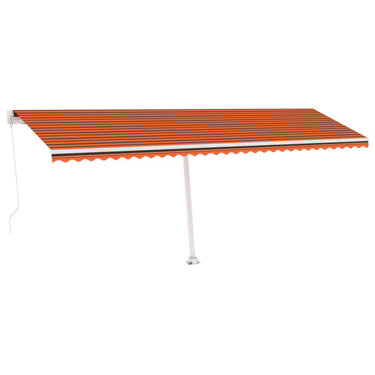 VidaXL Luifel vrijstaand handmatig uittrekbaar 600x350 cm oranje bruin