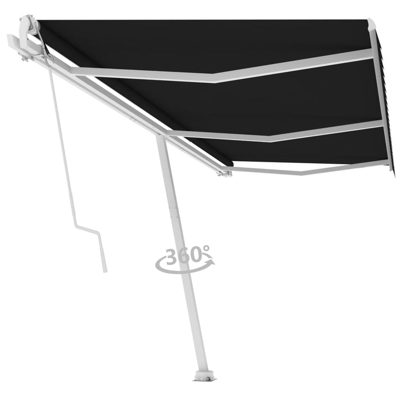Load image into Gallery viewer, VidaXL Luifel vrijstaand automatisch 600x350 cm antracietkleurig
