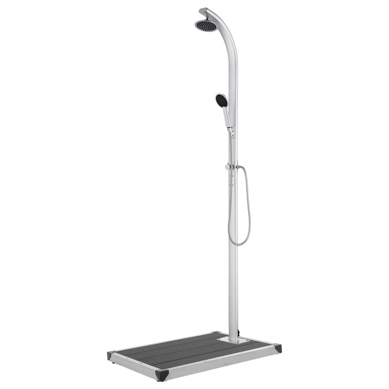 Load image into Gallery viewer, Vidaxl buitendouche met grijze basis 220 cm aluminium
