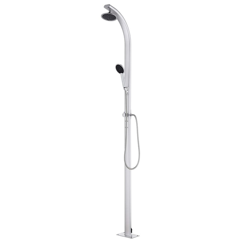 Load image into Gallery viewer, Vidaxl buitendouche met grijze basis 220 cm aluminium
