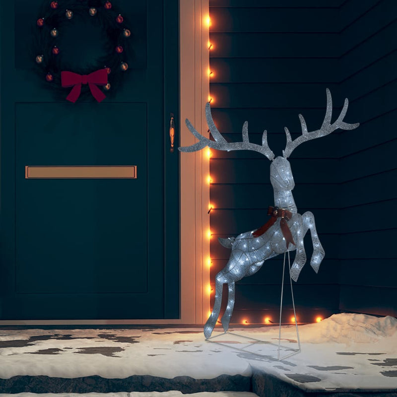 Load image into Gallery viewer, Vidaxl kerstversiering vliegend rendier koudwit 120 led's wit
