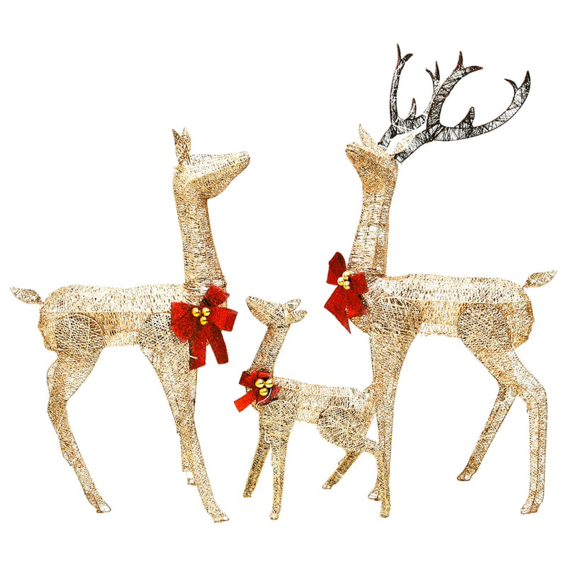 Load image into Gallery viewer, VidaXL Kerstversiering rendierfamilie 201 LED's goudkleurig
