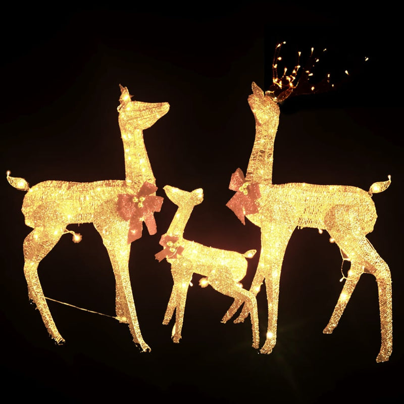 Load image into Gallery viewer, VidaXL Kerstversiering rendierfamilie 201 LED's goudkleurig
