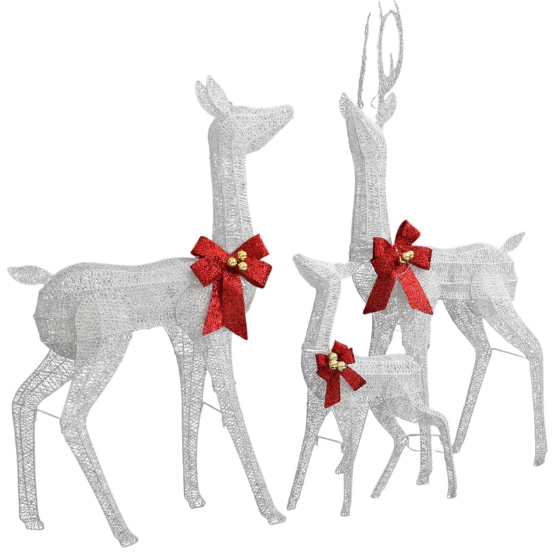 Load image into Gallery viewer, VidaXL Kerstversiering rendierfamilie 201 LED's wit en zilverkleurig
