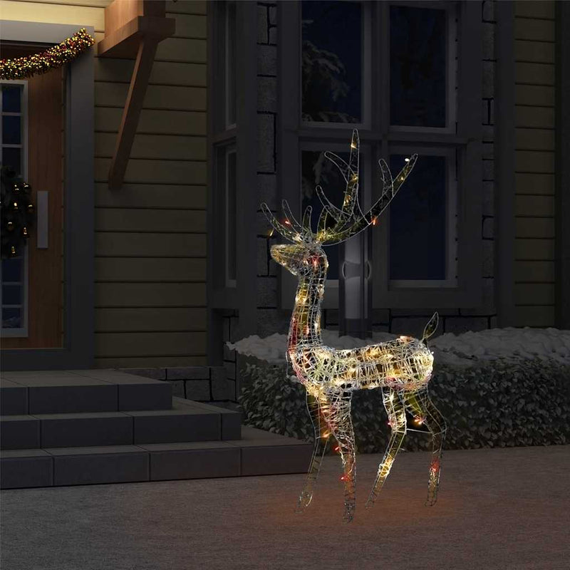 Afbeelding laden in galerijviewer, Vidaxl kerstversiering rendier 140 led's 120 cm acryl meerkleurig
