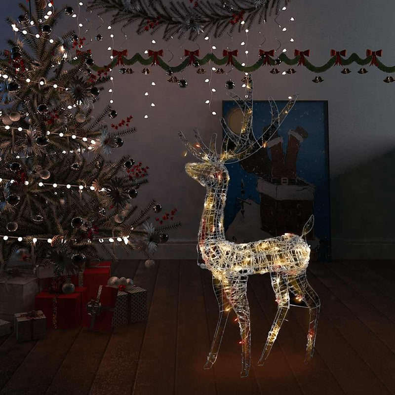 Afbeelding laden in galerijviewer, Vidaxl kerstversiering rendier 140 led's 120 cm acryl meerkleurig
