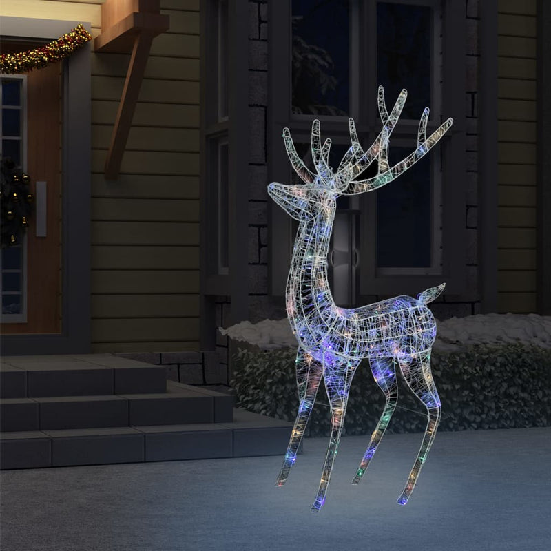 Load image into Gallery viewer, Vidaxl kerstdecoratie rendier 250 led's meerkleurig 180 cm acryl
