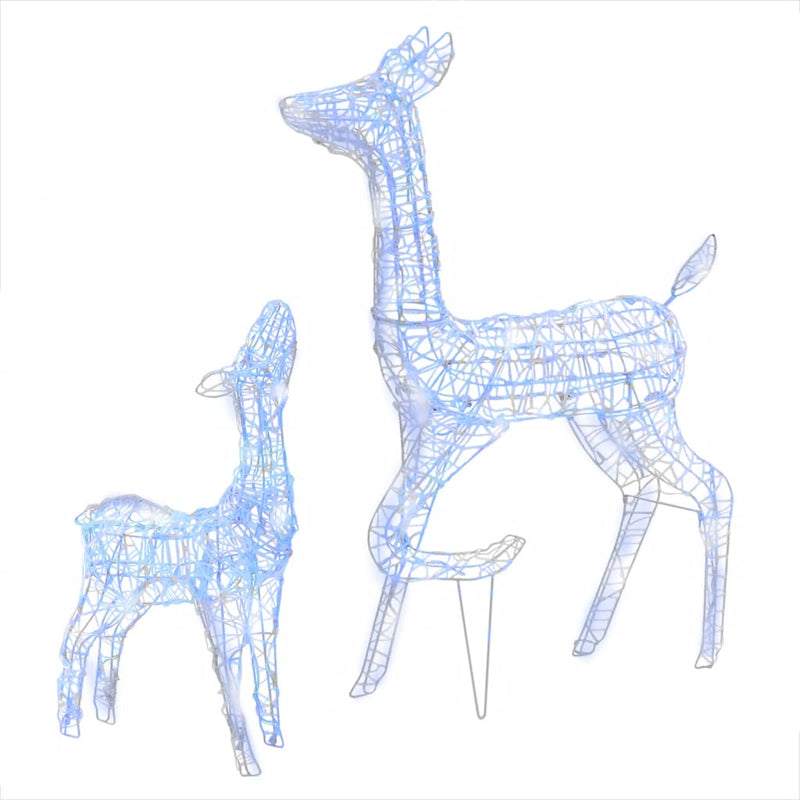 Load image into Gallery viewer, Vidaxl kerstversiering rendierfamilie 160 led's blauw acryl
