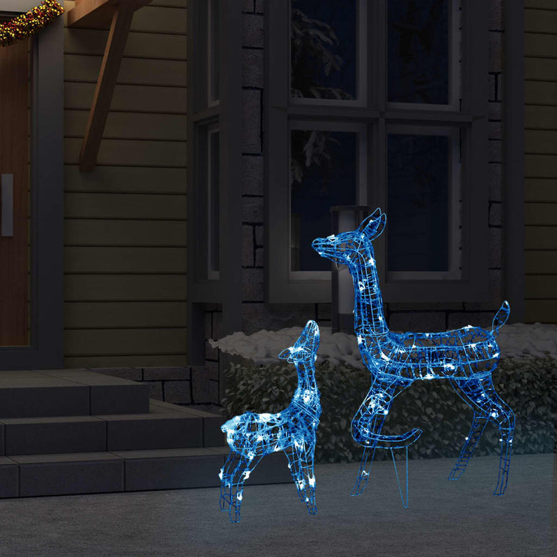 Load image into Gallery viewer, Vidaxl kerstversiering rendierfamilie 160 led's blauw acryl
