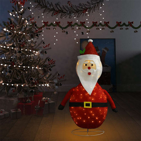 Vidaxl decoratieve kerstman led luxe stof 120 cm