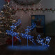 Vidaxl kerstdecoratie rendieren en slee 260x21x87cm acryl blauw