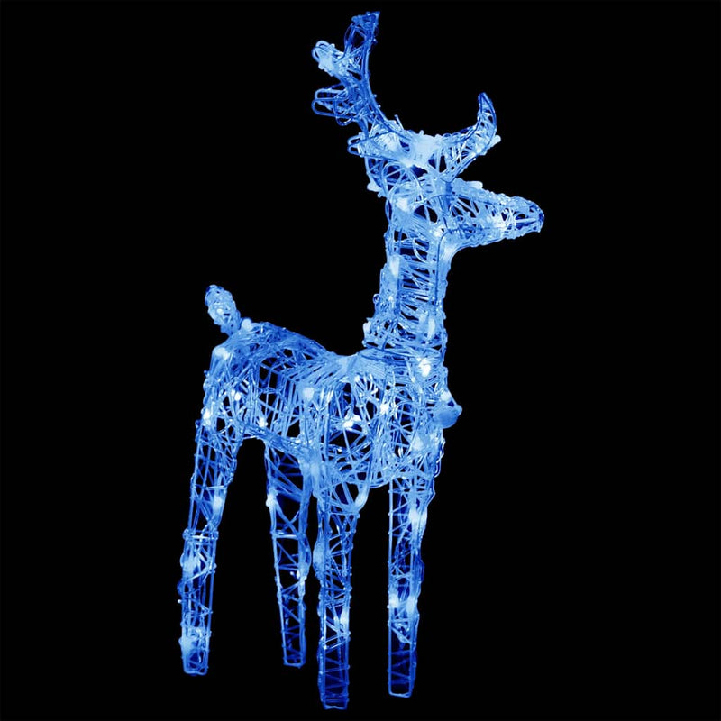 Load image into Gallery viewer, Vidaxl kerstversiering rendieren en slee 160 led's 130 cm acryl
