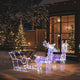Vidaxl kerstversiering rendieren en slee 160 led's 130 cm acryl