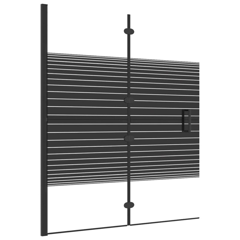 Load image into Gallery viewer, Vidaxl douchewand inklapbaar 120x140 cm esg zwart
