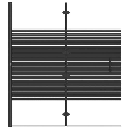 Vidaxl douchewand inklapbaar 120x140 cm esg zwart