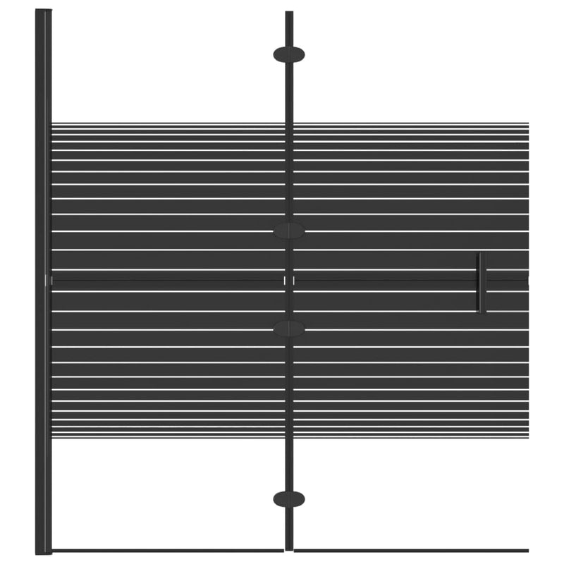 Load image into Gallery viewer, Vidaxl douchewand inklapbaar 120x140 cm esg zwart
