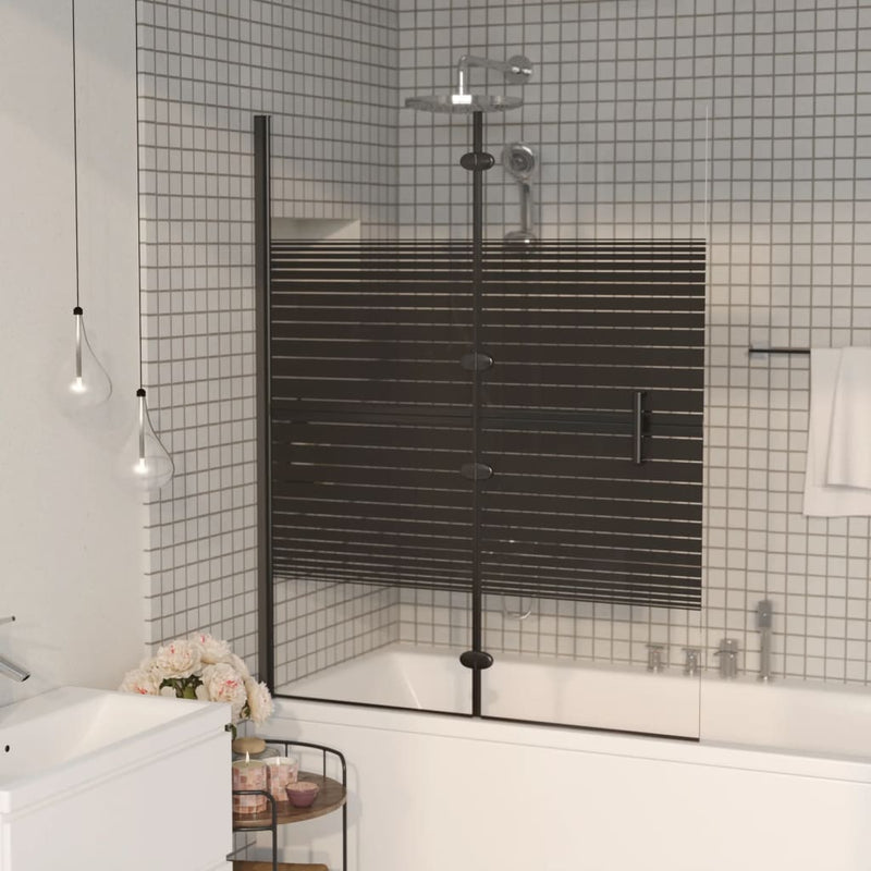 Load image into Gallery viewer, Vidaxl douchewand inklapbaar 120x140 cm esg zwart
