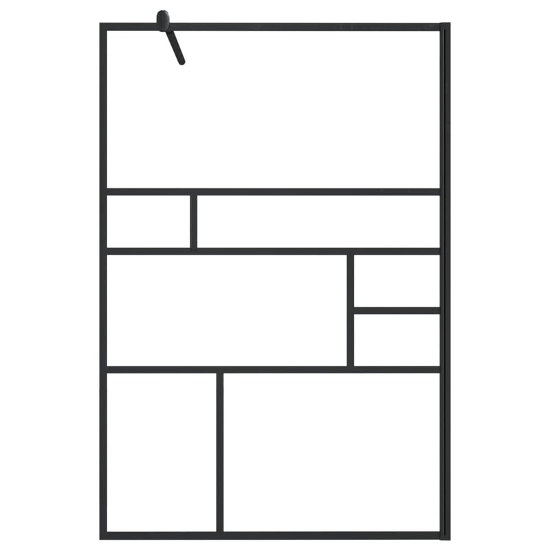 Load image into Gallery viewer, VidaXL Inloopdouchewand 115x195 cm ESG-glas transparant en zwart
