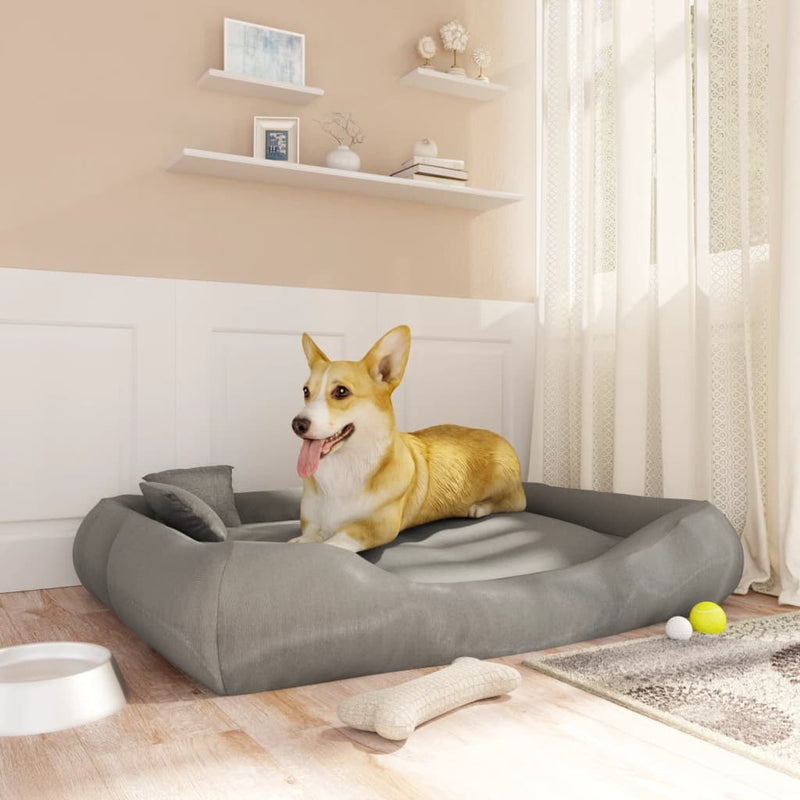 Load image into Gallery viewer, VidaXL Hondenbed met kussens 115x100x20 cm oxford stof grijs
