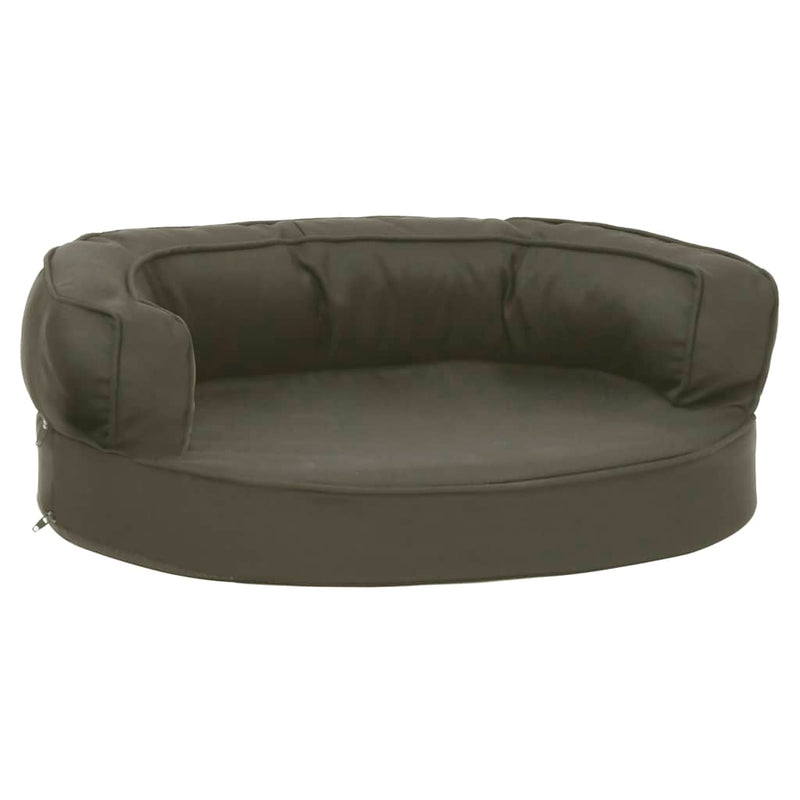 Load image into Gallery viewer, Vidaxl hondenbed ergonomisch linnen-look 60x42 cm donkergrijs
