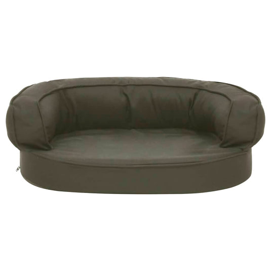 Vidaxl hondenbed ergonomisch linnen-look 60x42 cm donkergrijs