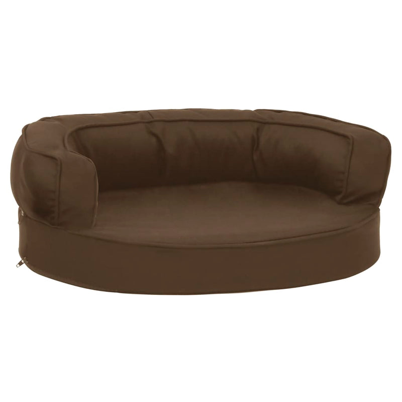 Load image into Gallery viewer, Vidaxl hondenbed ergonomisch linnen-look 60x42 cm bruin
